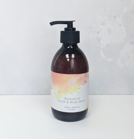 Radiance Organic Hand & Body Wash - Amber plastic