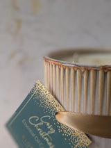 Cosy Christmas Essential Oil Candle in large Ceramic Container