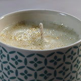 NEW! Cosy Christmas Small Gold Dusted Ceramic Candle