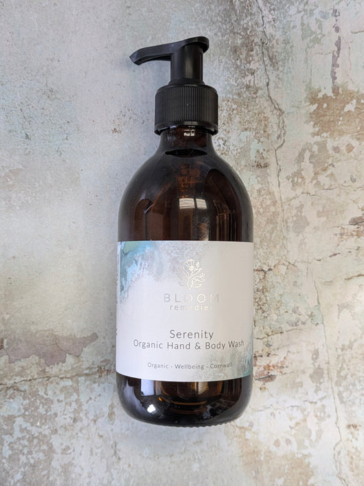 Serenity Organic Wash - SAVE £6 - shiny glass bottle