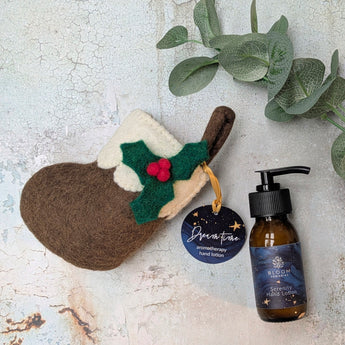 Fairtrade Felt Stocking with Hand Lotion