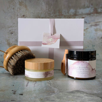 Body Exfoliating luxury boxed set - with butter, scrub and brush.  Save £20