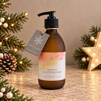 Radiance Organic Hand & Body Wash with FESTIVE tag