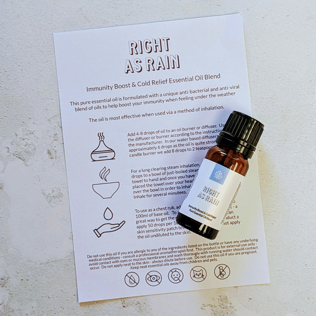 RIGHT AS RAIN immunity boost and cold relief essential oil blend