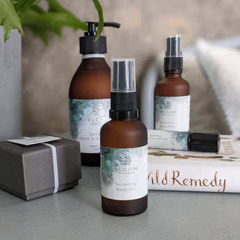 Serenity Body Oil with ylang ylang, sweet orange, geranium, patchouli and lavender